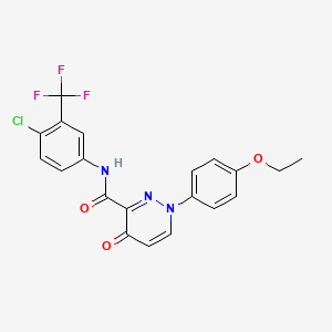 molecular formula C20H15ClF3N3O3 B11386121 N-[4-chloro-3-(trifluoromethyl)phenyl]-1-(4-ethoxyphenyl)-4-oxo-1,4-dihydropyridazine-3-carboxamide 