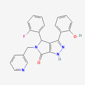 4-(2-fluorophenyl)-3-(2-hydroxyphenyl)-5-(pyridin-3-ylmethyl)-4,5-dihydropyrrolo[3,4-c]pyrazol-6(1H)-one