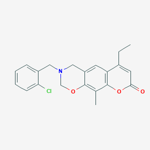 3-(2-chlorobenzyl)-6-ethyl-10-methyl-3,4-dihydro-2H,8H-chromeno[6,7-e][1,3]oxazin-8-one