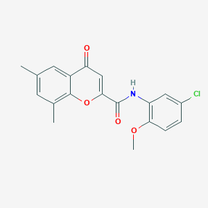 molecular formula C19H16ClNO4 B11386183 N-(5-chloro-2-methoxyphenyl)-6,8-dimethyl-4-oxo-4H-chromene-2-carboxamide 