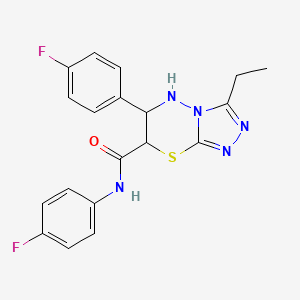 3-ethyl-N,6-bis(4-fluorophenyl)-6,7-dihydro-5H-[1,2,4]triazolo[3,4-b][1,3,4]thiadiazine-7-carboxamide