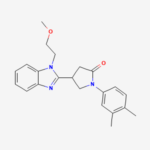 1-(3,4-dimethylphenyl)-4-[1-(2-methoxyethyl)-1H-benzimidazol-2-yl]pyrrolidin-2-one