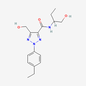 2-(4-ethylphenyl)-N-(1-hydroxybutan-2-yl)-5-(hydroxymethyl)-2H-1,2,3-triazole-4-carboxamide