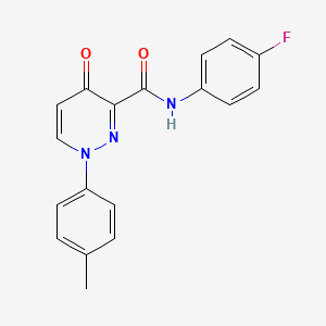 molecular formula C18H14FN3O2 B11386238 N-(4-fluorophenyl)-1-(4-methylphenyl)-4-oxo-1,4-dihydropyridazine-3-carboxamide 