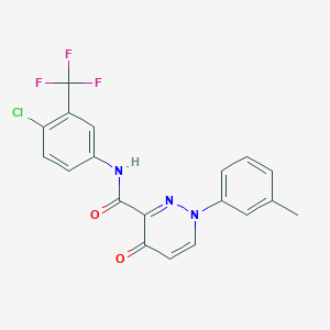 N-[4-chloro-3-(trifluoromethyl)phenyl]-1-(3-methylphenyl)-4-oxo-1,4-dihydropyridazine-3-carboxamide