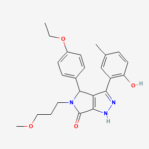 molecular formula C24H27N3O4 B11386261 4-(4-ethoxyphenyl)-3-(2-hydroxy-5-methylphenyl)-5-(3-methoxypropyl)-4,5-dihydropyrrolo[3,4-c]pyrazol-6(1H)-one 