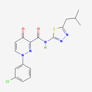 1-(3-chlorophenyl)-N-[5-(2-methylpropyl)-1,3,4-thiadiazol-2-yl]-4-oxo-1,4-dihydropyridazine-3-carboxamide