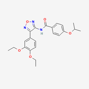 N-[4-(3,4-diethoxyphenyl)-1,2,5-oxadiazol-3-yl]-4-(propan-2-yloxy)benzamide