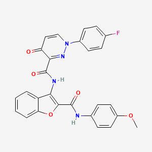 1-(4-fluorophenyl)-N-{2-[(4-methoxyphenyl)carbamoyl]-1-benzofuran-3-yl}-4-oxo-1,4-dihydropyridazine-3-carboxamide