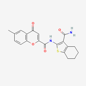 N-(3-carbamoyl-4,5,6,7-tetrahydro-1-benzothiophen-2-yl)-6-methyl-4-oxo-4H-chromene-2-carboxamide