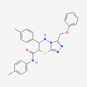 N,6-bis(4-methylphenyl)-3-(phenoxymethyl)-6,7-dihydro-5H-[1,2,4]triazolo[3,4-b][1,3,4]thiadiazine-7-carboxamide