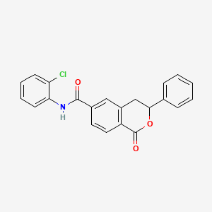 N-(2-chlorophenyl)-1-oxo-3-phenyl-3,4-dihydro-1H-isochromene-6-carboxamide