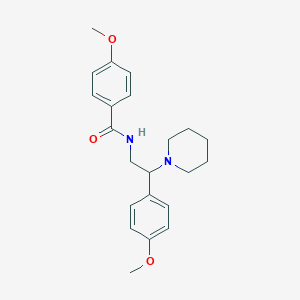 4-methoxy-N-[2-(4-methoxyphenyl)-2-(piperidin-1-yl)ethyl]benzamide