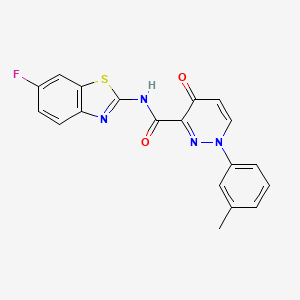 N-(6-fluoro-1,3-benzothiazol-2-yl)-1-(3-methylphenyl)-4-oxo-1,4-dihydropyridazine-3-carboxamide