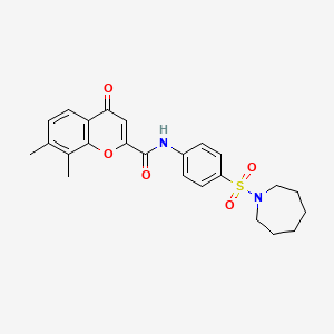 N-[4-(azepan-1-ylsulfonyl)phenyl]-7,8-dimethyl-4-oxo-4H-chromene-2-carboxamide