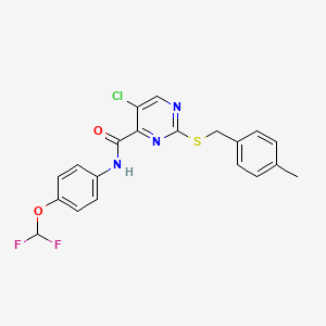 5-chloro-N-[4-(difluoromethoxy)phenyl]-2-[(4-methylbenzyl)sulfanyl]pyrimidine-4-carboxamide