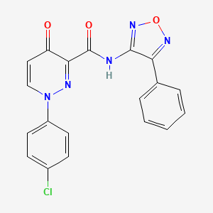 1-(4-chlorophenyl)-4-oxo-N-(4-phenyl-1,2,5-oxadiazol-3-yl)-1,4-dihydropyridazine-3-carboxamide