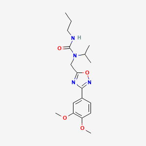 1-{[3-(3,4-Dimethoxyphenyl)-1,2,4-oxadiazol-5-yl]methyl}-1-propan-2-yl-3-propylurea