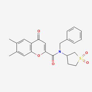 N-benzyl-N-(1,1-dioxidotetrahydrothiophen-3-yl)-6,7-dimethyl-4-oxo-4H-chromene-2-carboxamide