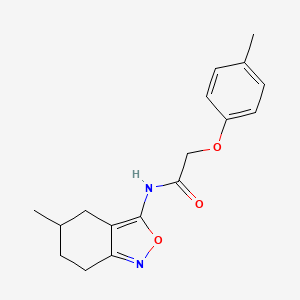 molecular formula C17H20N2O3 B11386407 2-(4-methylphenoxy)-N-(5-methyl-4,5,6,7-tetrahydro-2,1-benzoxazol-3-yl)acetamide 