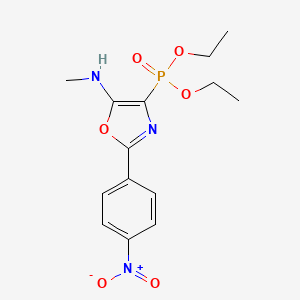 molecular formula C14H18N3O6P B11386408 Diethyl [5-(methylamino)-2-(4-nitrophenyl)-1,3-oxazol-4-yl]phosphonate 