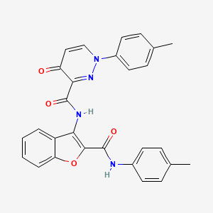 1-(4-methylphenyl)-N-{2-[(4-methylphenyl)carbamoyl]-1-benzofuran-3-yl}-4-oxo-1,4-dihydropyridazine-3-carboxamide