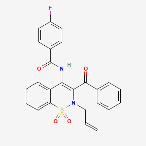 N-(2-allyl-3-benzoyl-1,1-dioxido-2H-1,2-benzothiazin-4-yl)-4-fluorobenzamide