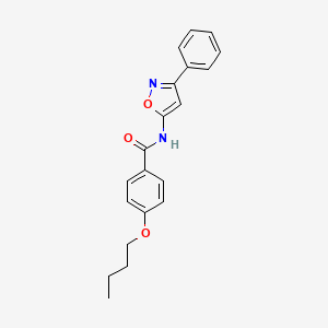 4-butoxy-N-(3-phenyl-1,2-oxazol-5-yl)benzamide