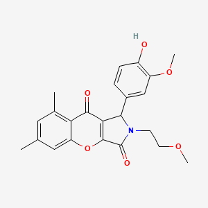 1-(4-Hydroxy-3-methoxyphenyl)-2-(2-methoxyethyl)-6,8-dimethyl-1,2-dihydrochromeno[2,3-c]pyrrole-3,9-dione