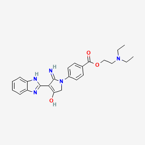 molecular formula C24H27N5O3 B11386465 2-(Diethylamino)ethyl 4-[5-amino-4-(1H-1,3-benzodiazol-2-YL)-3-oxo-2,3-dihydro-1H-pyrrol-1-YL]benzoate 