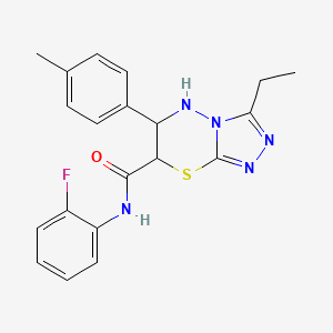 3-ethyl-N-(2-fluorophenyl)-6-(4-methylphenyl)-6,7-dihydro-5H-[1,2,4]triazolo[3,4-b][1,3,4]thiadiazine-7-carboxamide