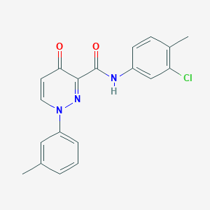 molecular formula C19H16ClN3O2 B11386467 N-(3-chloro-4-methylphenyl)-1-(3-methylphenyl)-4-oxo-1,4-dihydropyridazine-3-carboxamide 