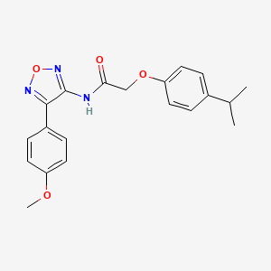 molecular formula C20H21N3O4 B11386468 N-[4-(4-methoxyphenyl)-1,2,5-oxadiazol-3-yl]-2-[4-(propan-2-yl)phenoxy]acetamide 