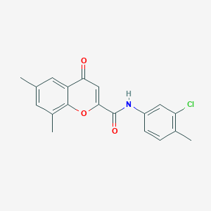 N-(3-chloro-4-methylphenyl)-6,8-dimethyl-4-oxo-4H-chromene-2-carboxamide