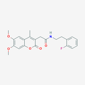 2-(6,7-dimethoxy-4-methyl-2-oxo-2H-chromen-3-yl)-N-[2-(2-fluorophenyl)ethyl]acetamide