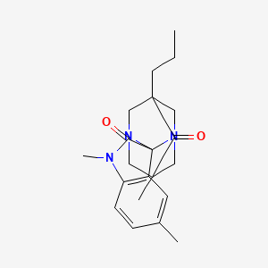 molecular formula C21H27N3O2 B11386509 1',5,5'-trimethyl-7-propyl-6H-spiro[1,3-diazatricyclo[3.3.1.1~3,7~]decane-2,3'-indole]-2',6(1'H)-dione 