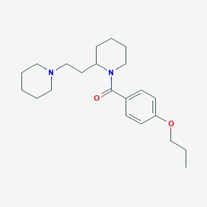 molecular formula C22H34N2O2 B11386518 {2-[2-(Piperidin-1-yl)ethyl]piperidin-1-yl}(4-propoxyphenyl)methanone 