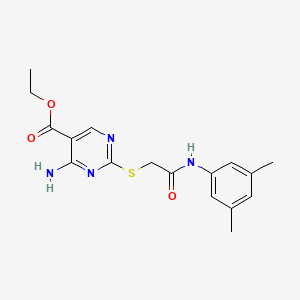 Ethyl 4-amino-2-({2-[(3,5-dimethylphenyl)amino]-2-oxoethyl}sulfanyl)pyrimidine-5-carboxylate