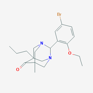 (5s,7s)-2-(5-Bromo-2-ethoxyphenyl)-5-methyl-7-propyl-1,3-diazatricyclo[3.3.1.1~3,7~]decan-6-one