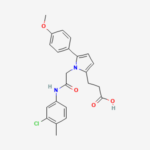 3-[1-{2-[(3-chloro-4-methylphenyl)amino]-2-oxoethyl}-5-(4-methoxyphenyl)-1H-pyrrol-2-yl]propanoic acid