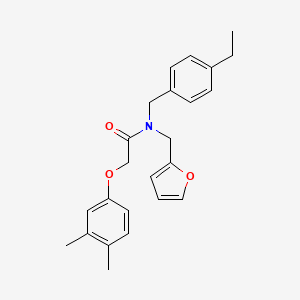 2-(3,4-dimethylphenoxy)-N-(4-ethylbenzyl)-N-(furan-2-ylmethyl)acetamide