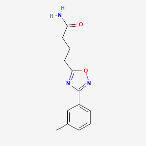 4-[3-(3-Methylphenyl)-1,2,4-oxadiazol-5-yl]butanamide