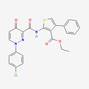 Ethyl 2-({[1-(4-chlorophenyl)-4-oxo-1,4-dihydropyridazin-3-yl]carbonyl}amino)-4-phenylthiophene-3-carboxylate