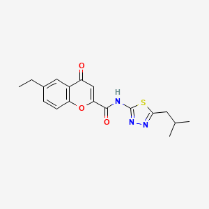 6-ethyl-N-[5-(2-methylpropyl)-1,3,4-thiadiazol-2-yl]-4-oxo-4H-chromene-2-carboxamide