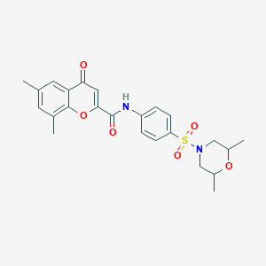 N-{4-[(2,6-dimethylmorpholin-4-yl)sulfonyl]phenyl}-6,8-dimethyl-4-oxo-4H-chromene-2-carboxamide