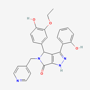 4-(3-ethoxy-4-hydroxyphenyl)-3-(2-hydroxyphenyl)-5-(pyridin-4-ylmethyl)-4,5-dihydropyrrolo[3,4-c]pyrazol-6(1H)-one