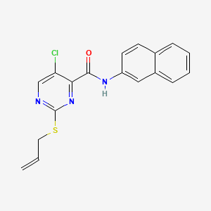 5-chloro-N-(naphthalen-2-yl)-2-(prop-2-en-1-ylsulfanyl)pyrimidine-4-carboxamide