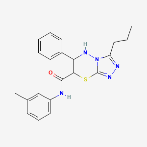 molecular formula C21H23N5OS B11386609 N-(3-methylphenyl)-6-phenyl-3-propyl-6,7-dihydro-5H-[1,2,4]triazolo[3,4-b][1,3,4]thiadiazine-7-carboxamide 