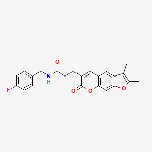 N-(4-fluorobenzyl)-3-(2,3,5-trimethyl-7-oxo-7H-furo[3,2-g]chromen-6-yl)propanamide