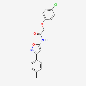 2-(4-chlorophenoxy)-N-[3-(4-methylphenyl)-1,2-oxazol-5-yl]acetamide